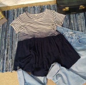 Oddy Striped Ombre Oversized Tunic